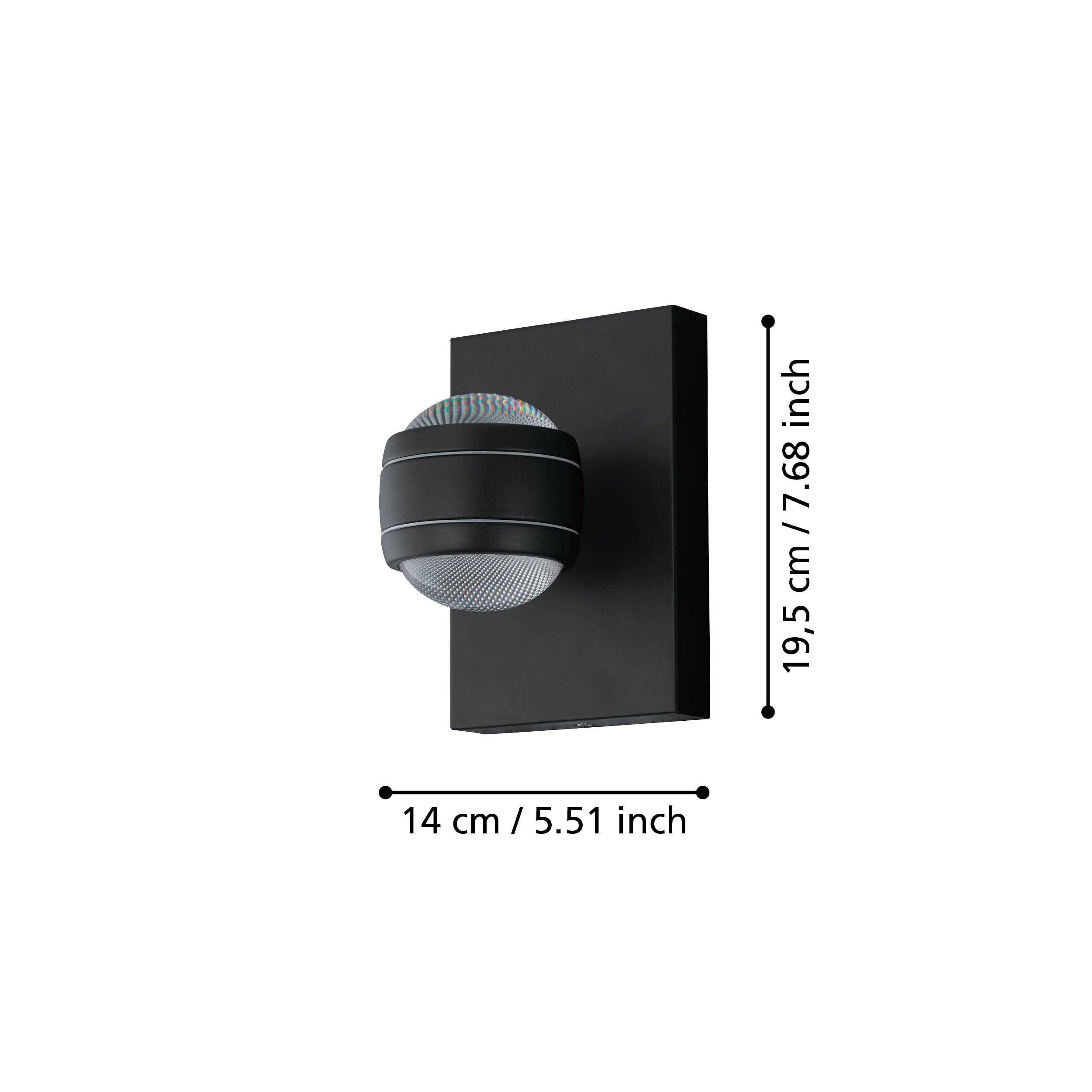 Eglo LED lámpara de pared exterior Sesimba, lámpara exterior de 2 luces