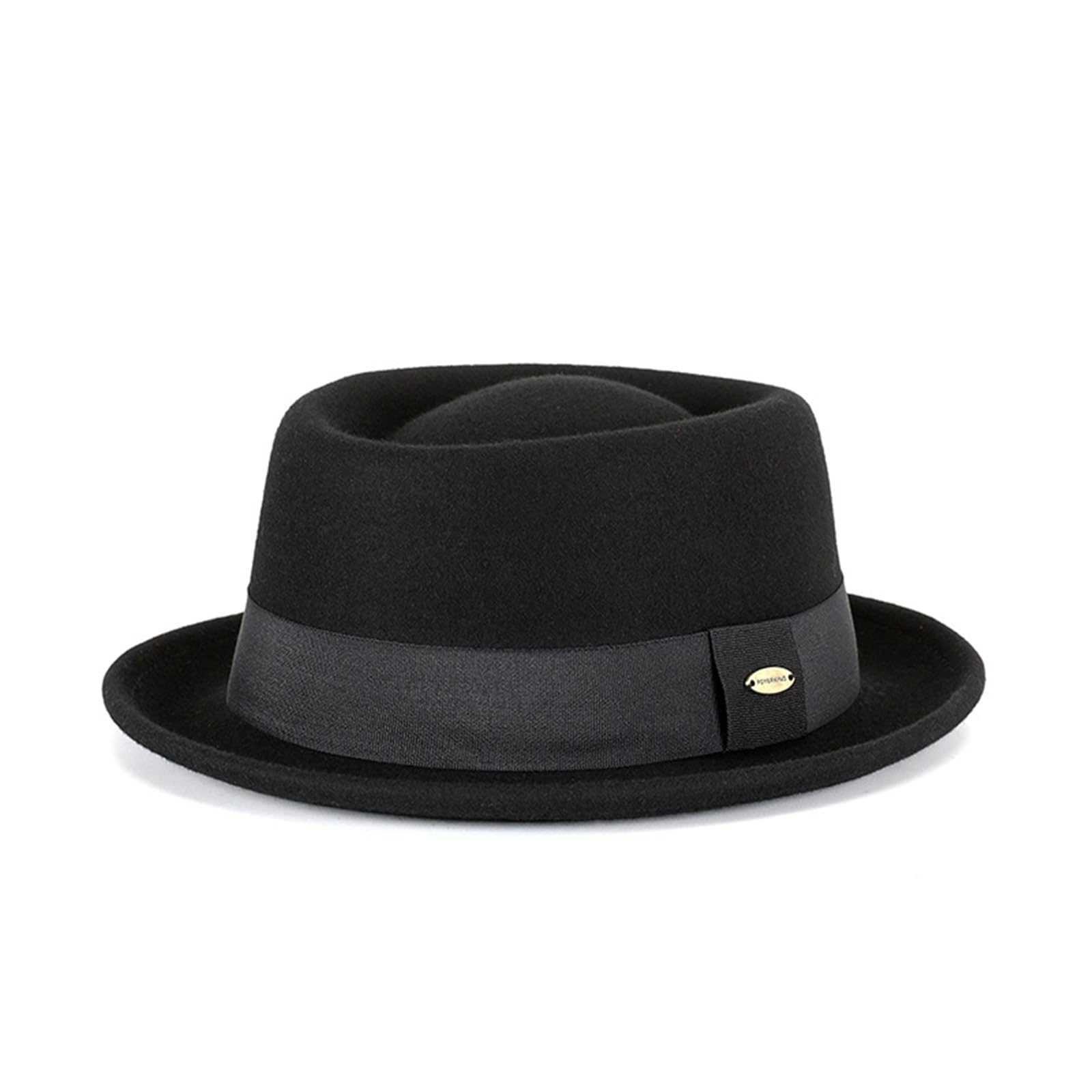 HEYANN Wełniany kapelusz wieprzowy dla mężczyzn i kobiet – krótki daszek Fedora w stylu lat 20. XX wieku melonik zimowa ciepła filcowa czapka vintage męska wieprzowina czapki Fedora M (56-58 cm)