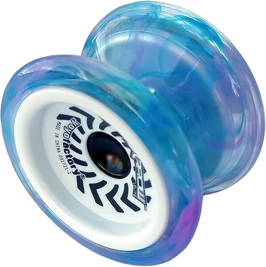 YoyoFactory Arrow Elite Beginner Yoyo Toy - Comes with Extra String & Pre Tied Finger Loop - Includes Bearings for Beginners to High Performance - Boys or Girls Ages 8+ Galaxy.