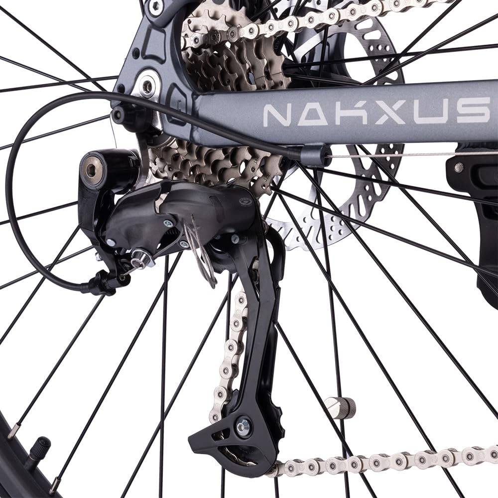 Deragliatore posteriore a 9 marce per 27M201 | Compatibile con 9 marce, adatto per bici elettriche, con disco freno a disco, struttura robusta