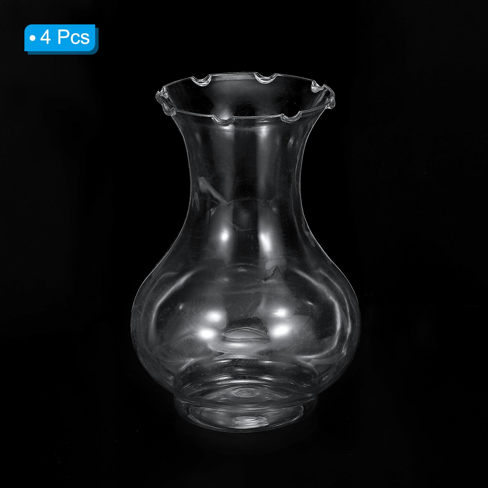 PATIKIL Clear Bulb Vases, 4 Pack Bulb Vase Small Vases Decorative Bud Flower Vase for Home Decor Living Room Table Decorations - Image 3