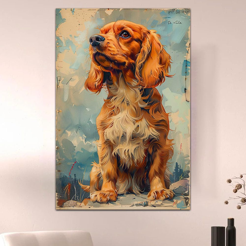イングリッシュウォータースパニエル　壁掛け　イングランド製　ドマン　Domain Amazon.com: XTung English Cocker Spaniel Dog Bathroom Wall Decor