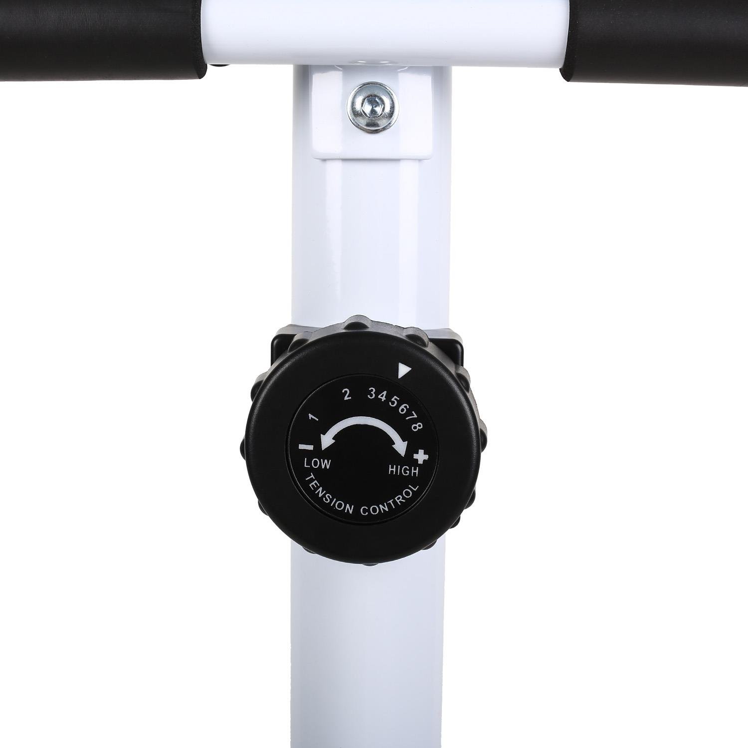 KLAR FIT MOBI-FX-250 - Ergomètre, Home-Trainer, Vélo Fitness, Vélo Cardio, Ordinateur d'entraînement, Pulsomètre intégré, 8 Niveaux de résistance réglables, Forme Ergonomique