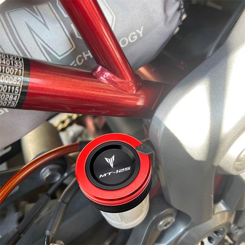 pour Ya&MAHA MT125 MT 125 MT-125 2008-2023 Moto Accessoires Arrière Liquide De Frein Réservoir Bouchon Cylindre Couverture Garde Protecteur
