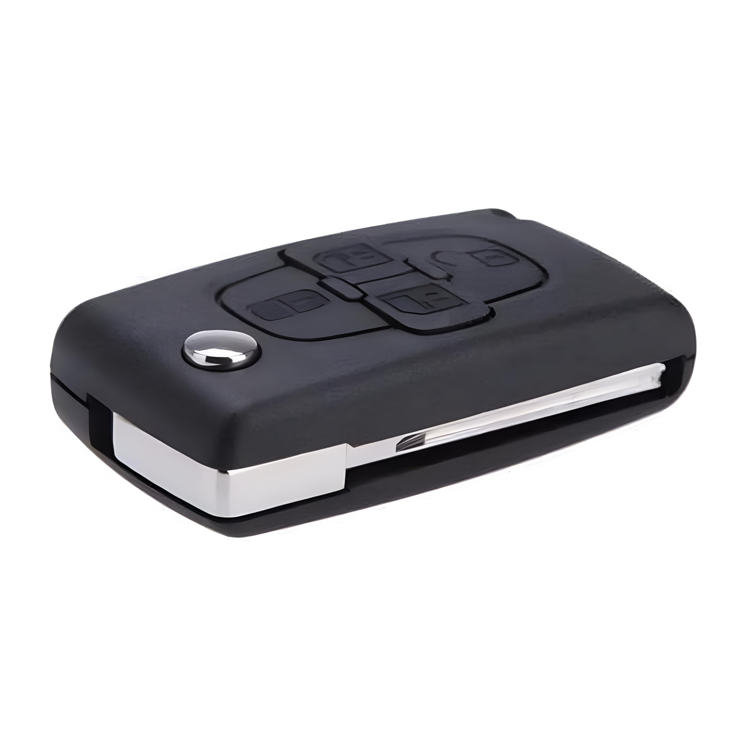 Coque De Télécommande De Rechange Pour Peugeot 807/1007, Citroën C8, Fiat Ulysse - 4 Boutons, Modèle CE0536 (Lame HU83 Incluse)