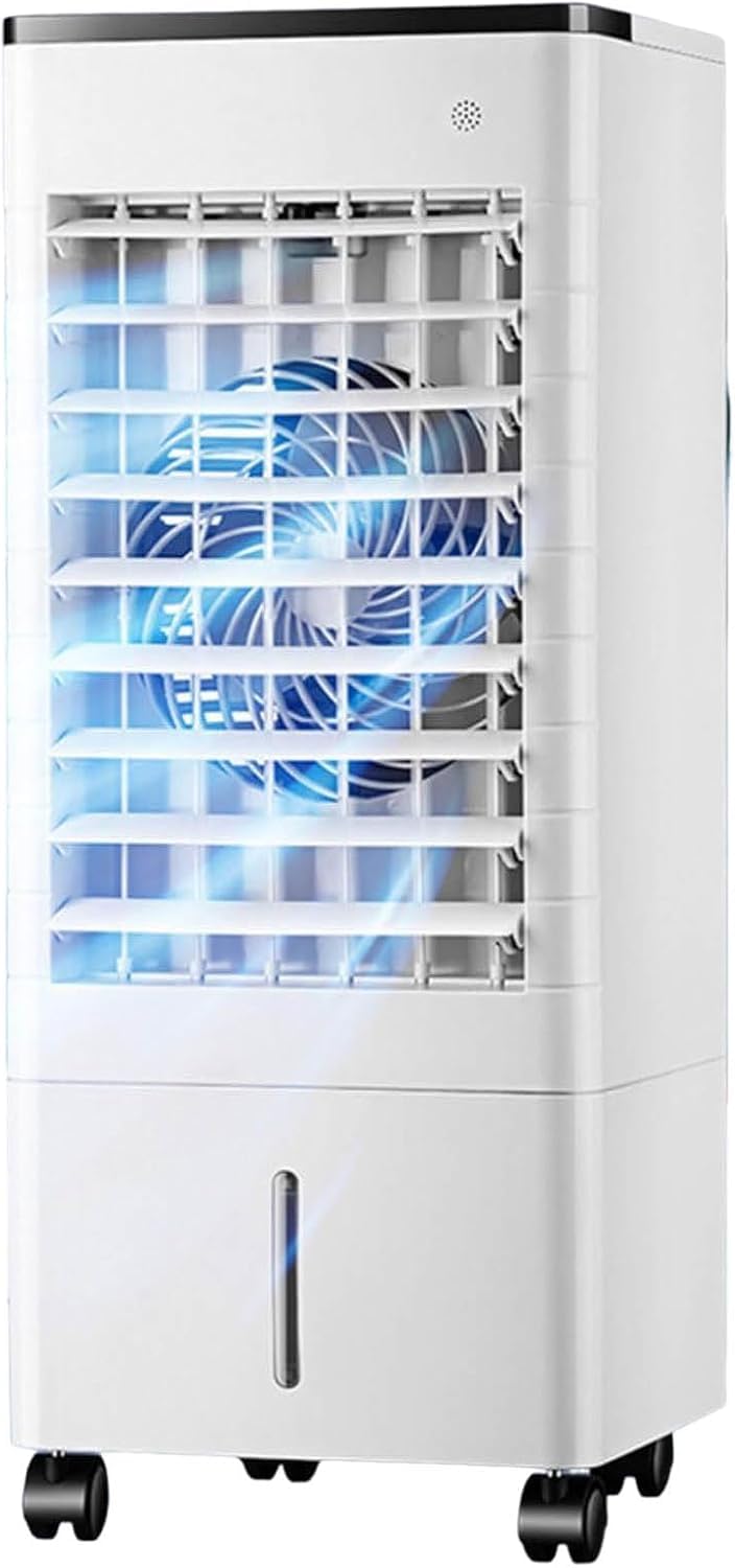 ZHENCHAO Ductless Portable Air Conditioner with 15H Timer and Smart Auto Shut-Off, 9L Water Tank, Remote Control, 3-Speed Fan for Home & Office