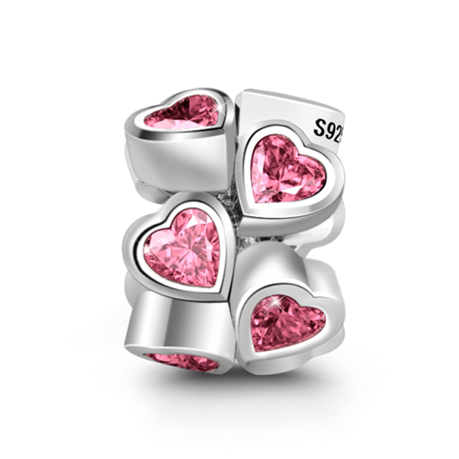 Ciondolo GNOCE A Cuore Vampire Hugs Con Pietra Gialla – Argento 925 Per Bracciale O Collana, Regalo Festa Della Mamma (Stegosauro?) - 4