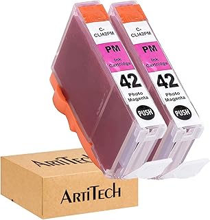 ArtiTech CLI-42 PM Pixma Pro-100 Compatible Ink Cartridges Replacement for Canon CLI42 CLI-42 Photo Magenta Ink Cartridge Work for Pixma Pro-100S Printers,2 Pack CLI-42 PM