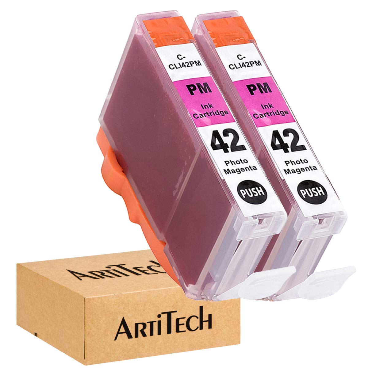 ArtiTech CLI-42 PM Pixma Pro-100 Compatible Ink Cartridges Replacement for Canon CLI42 CLI-42 Photo Magenta Ink Cartridge Work for Pixma Pro-100S Printers,2 Pack CLI-42 PM