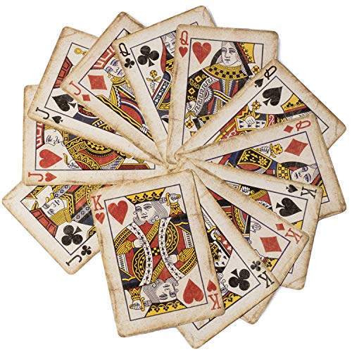 Ellusionist Bicycle 1900 Vintage Series Playing Cards - Red - Distressed Rider Back Marked Design - For Games And Magic Tricks #TOP4