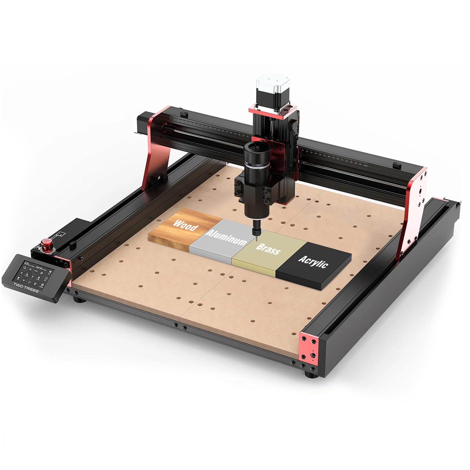 Twotree's TTC450 Pro CNC Graviermaschine router 3-axis 460x460x80mm for engraving, cutting MDF, acrylic, solid wood, nylon, PCB, carbon fibre