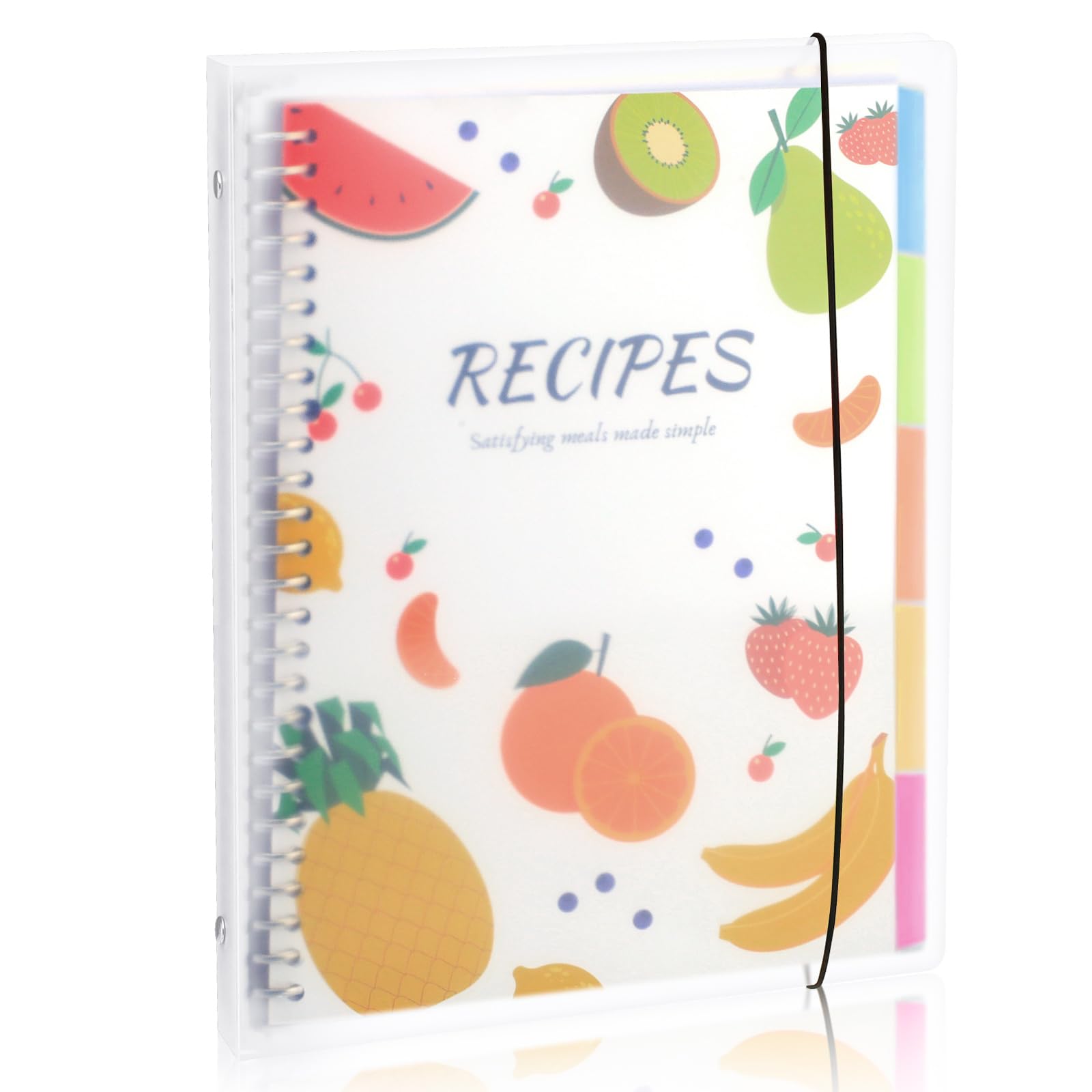 Huakaile Blank Recipe Book to Write in Your Own Recipes, 8.4" x 10.8" Removable Recipe Binder with Waterproof Cover