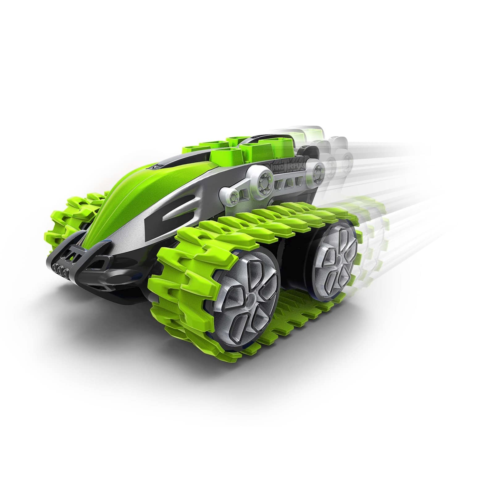 Nikko 10181 Nano Trax zdalnie sterowany samochód RC, mini pojazd gąsienicowy offroad, mały czołg z obrotami 360° i fajnymi godzinami, zabawka dla dzieci od 6 lat i dorosłych, ok. 15 cm, zielony
