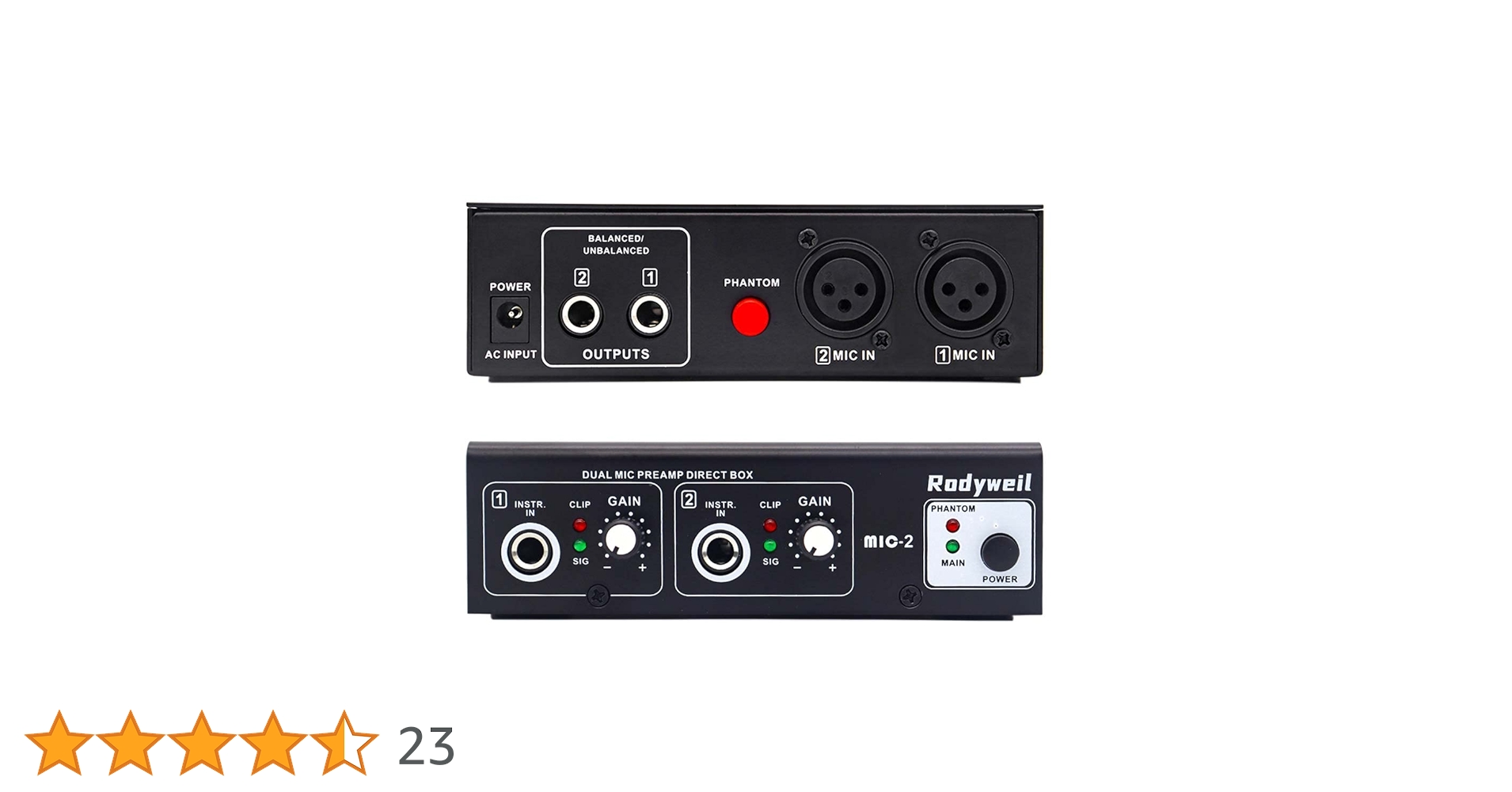 Amazon.co.jp: Rodyweil マイクプリアンプマイクブースター 4