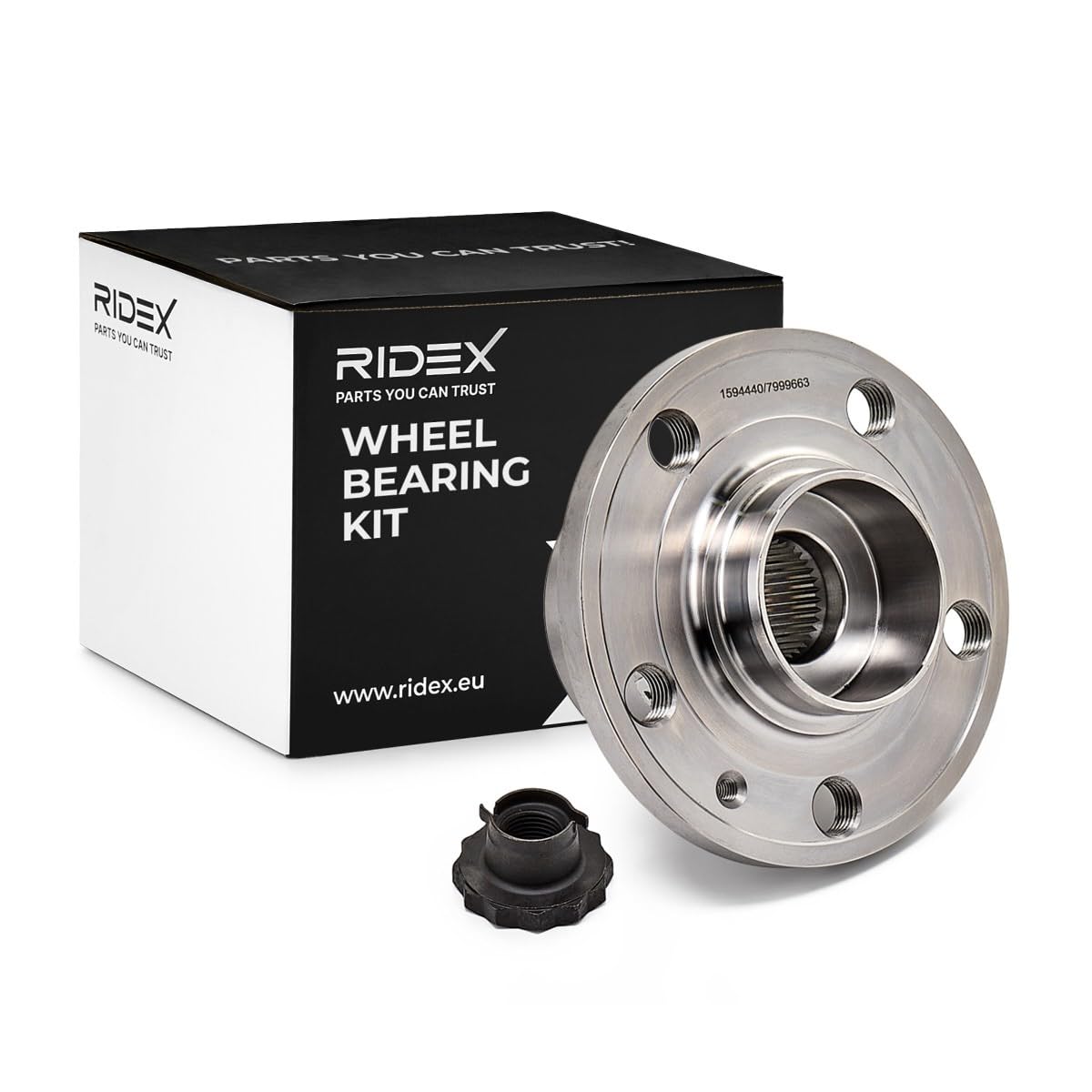 RIDEX 654W0040 Kit cuscinetto ruota Anteriore bilaterale con sensore ABS integrato con anello sensore ABS Compatibilità con VW Polo Hatchback 6R1, 6C1