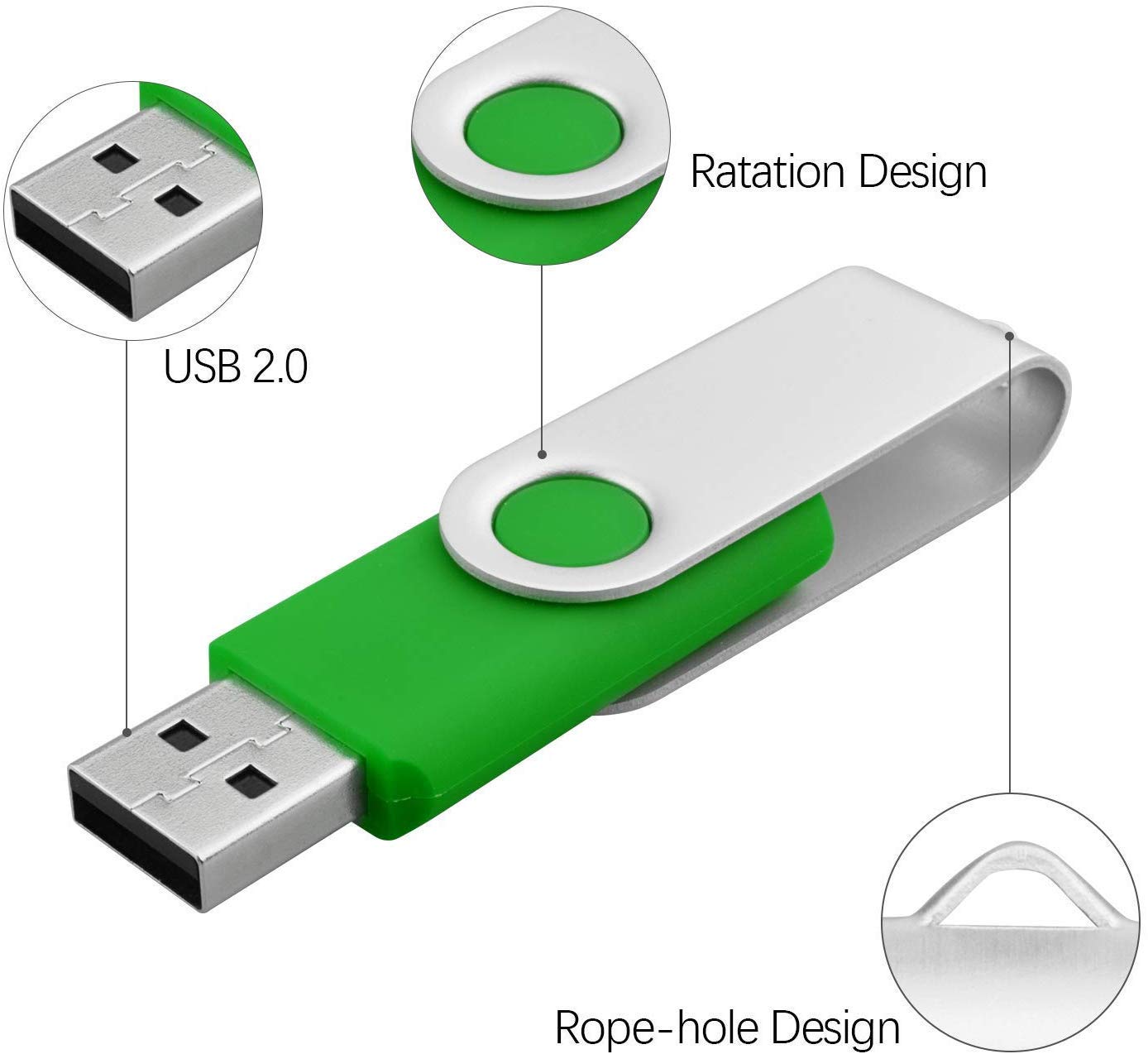 Pendrive 32GB 2.0 KOOTION Chiave USB Chiavetta USB 32 Giga 2.0 Flash Drive Pack Pen USB Stick Chiavette USB Penna USB Flash Memoria, 10 Pezzi da Pennetta USB (Multicolore)