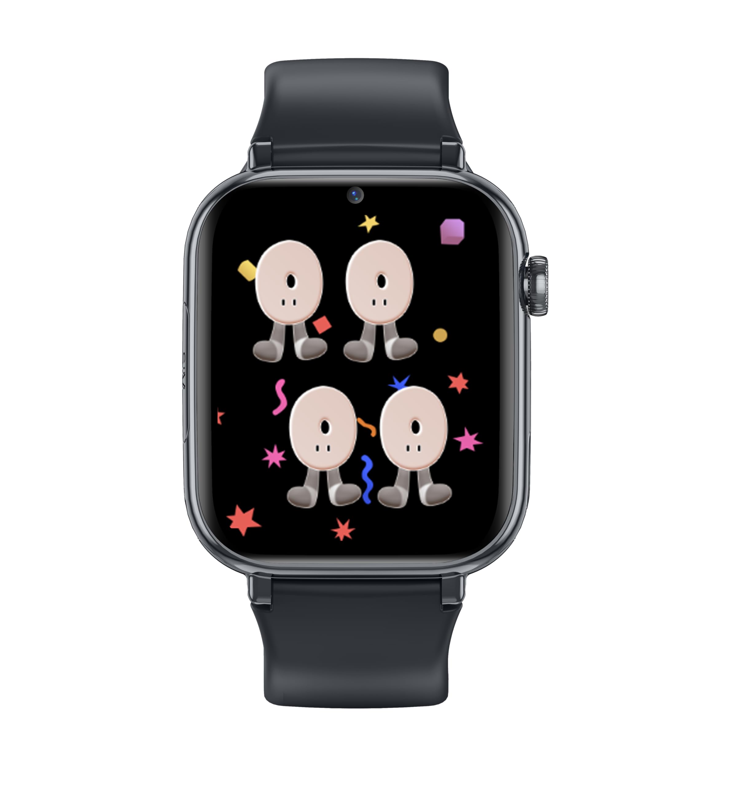 Reloj Inteligente Niño, IP68 Smartwatch Niños con GPS y Llamadas, 4G Telefono/SOS/WiFi Localizador/Videollamada/Voz Chat, Alarma, Modo Clase, Linterna, Juegos, Regalo para Niños y Niñas (Negro SOS)
