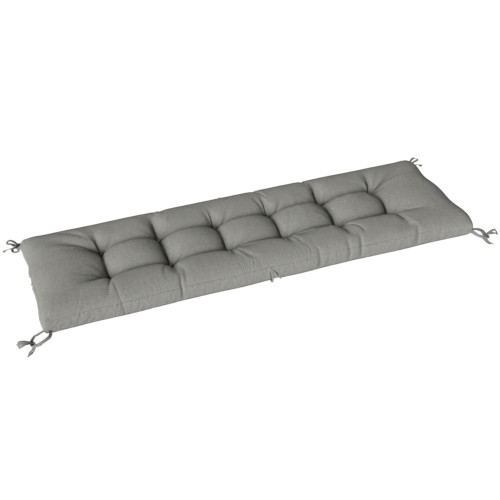 Outsunny Cuscino per Poltrona da Patio, UV50+ con Cinghie di Fissaggio, 198x65x13 cm, Grigio Chiaro