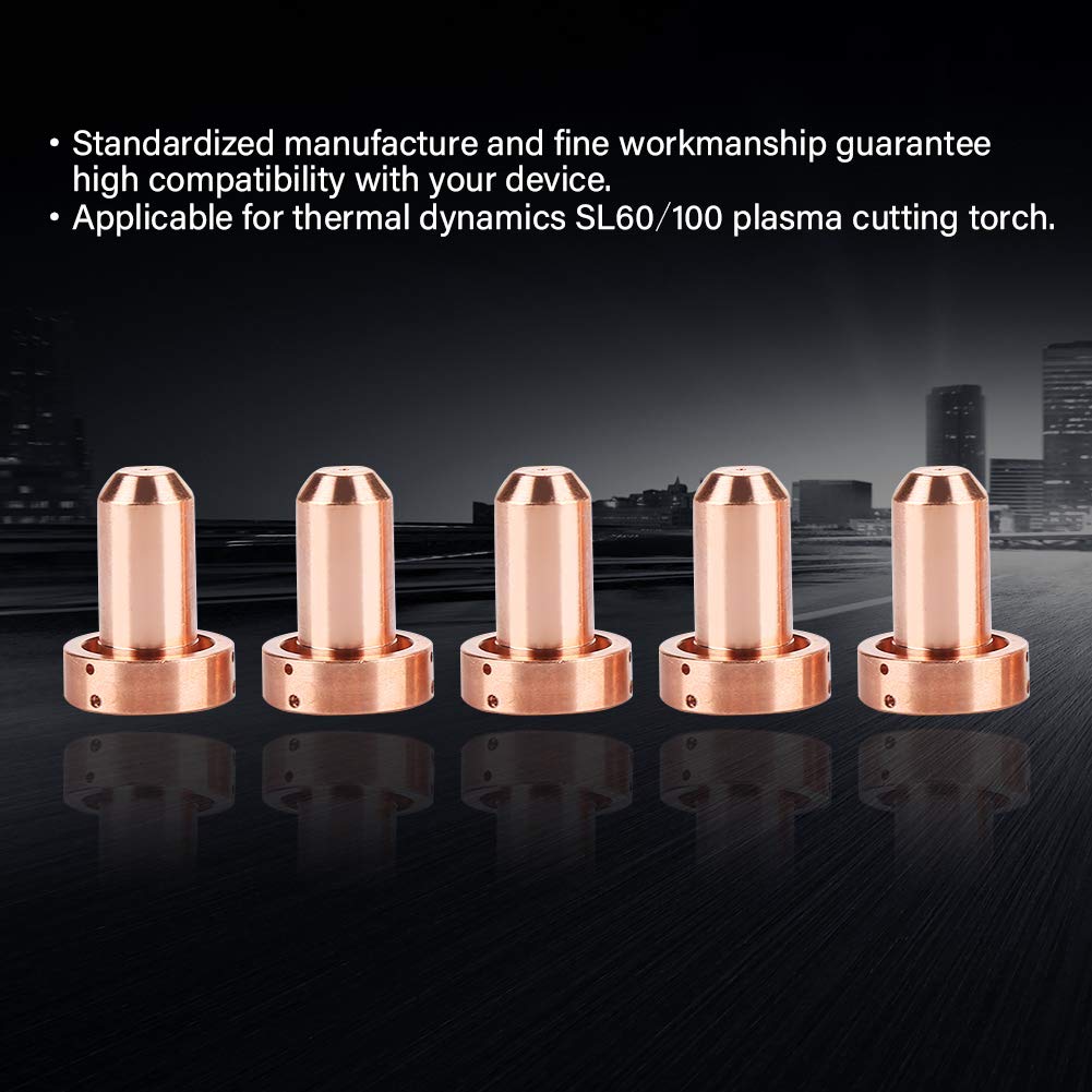 Respicefinem 5Pcs 9-8208 40A Plasma Nozzle Tips Fit for Thermal Dynamics SL60/100 Plasma Cutting Torch