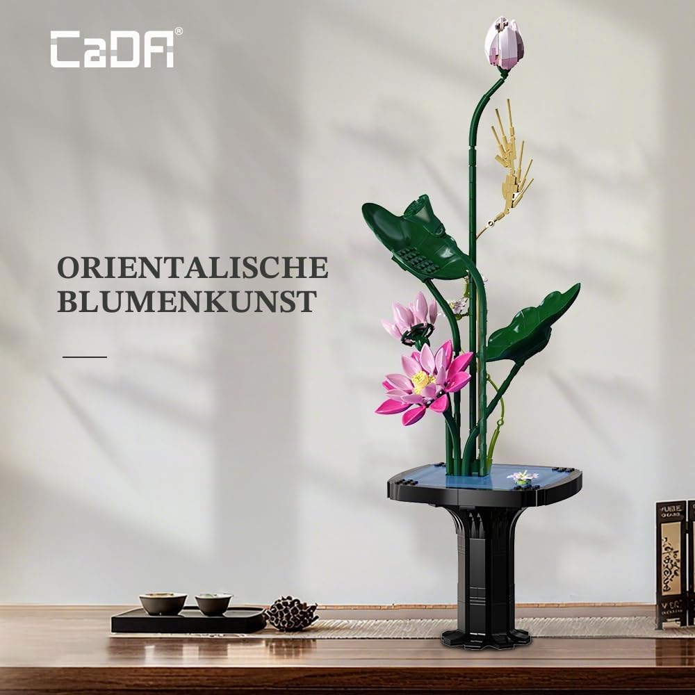 CaDA C59024W Botanicals Flower Bouquet,Summer Bauspielzeugset für Erwachsene,751Teile Bausteine Blumenstrauß Klemmbausteine, Bonsai Botanical Kollektion Bauklötz Pflanzen Home Deko, Geschenk für 14+
