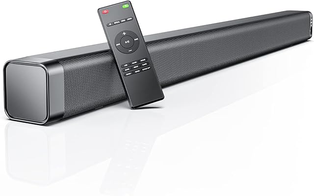 YCLZY Soundbar, High Clear Sound Bar for Smart TV, Bluetooth 5.0 TV Speaker with Built-in Subwoofer, 120 dB 3D Surround Sound System for HD & 4K TV, Optical Cable included