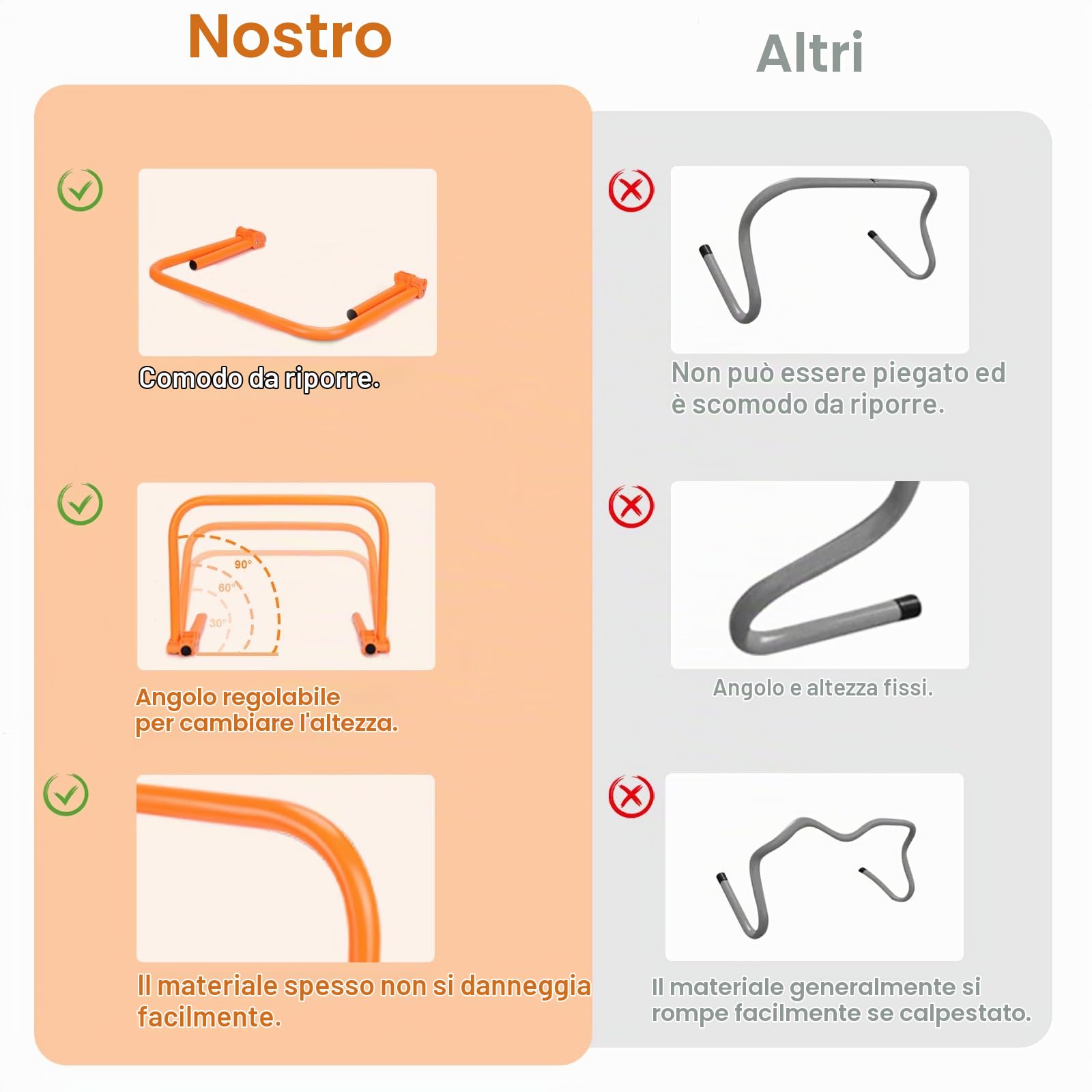BOOSTEADY Ostacoli Allenamento della velocità, Ostacoli Regolabili per Allenamento Agilità per Calcio, Pallacanestro, 1 Borsa di Stoccaggio