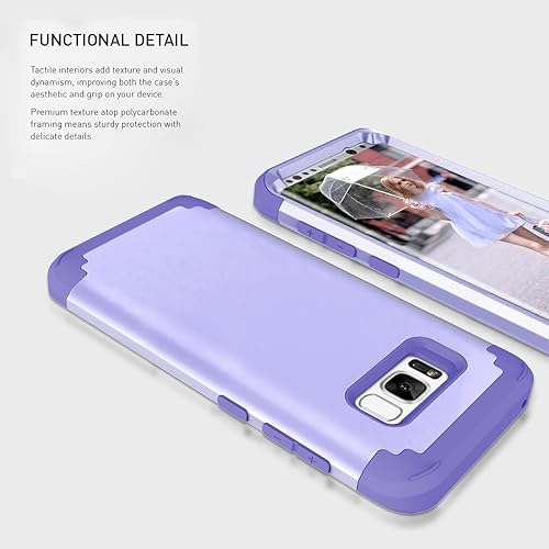 Miniatura 6 de Funda de teléfono para Samsung Galaxy S8 Plus, cubierta dura, a prueba de golpes, silicona suave, híbrida, tres capas, resistente, accesorios de