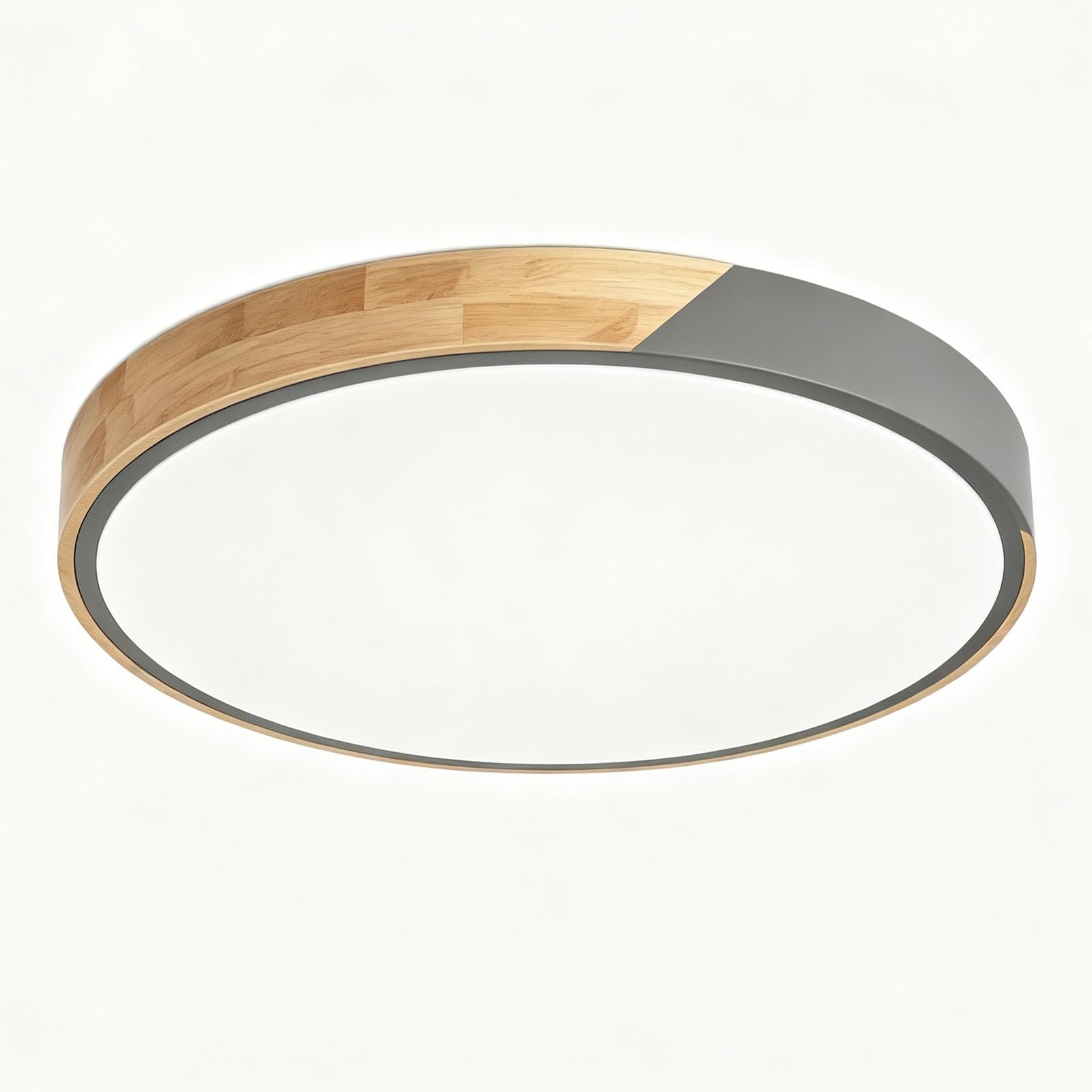 LED-Deckenleuchte, moderne Holz-Unterputz-Deckenleuchte