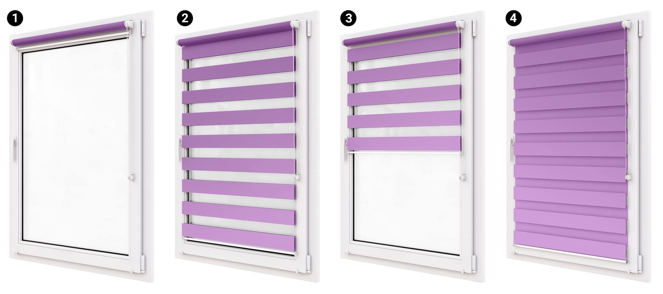 Estor Enrollable Doble Sin Taladrar, 89x150 cm tamaño de la Tela, Duo Rollo Klemmfix, Translúcido Y Oscurecedor, Día Y Noche, Estor Enrollable De Protección Solar, para Ventanas Y Puertas