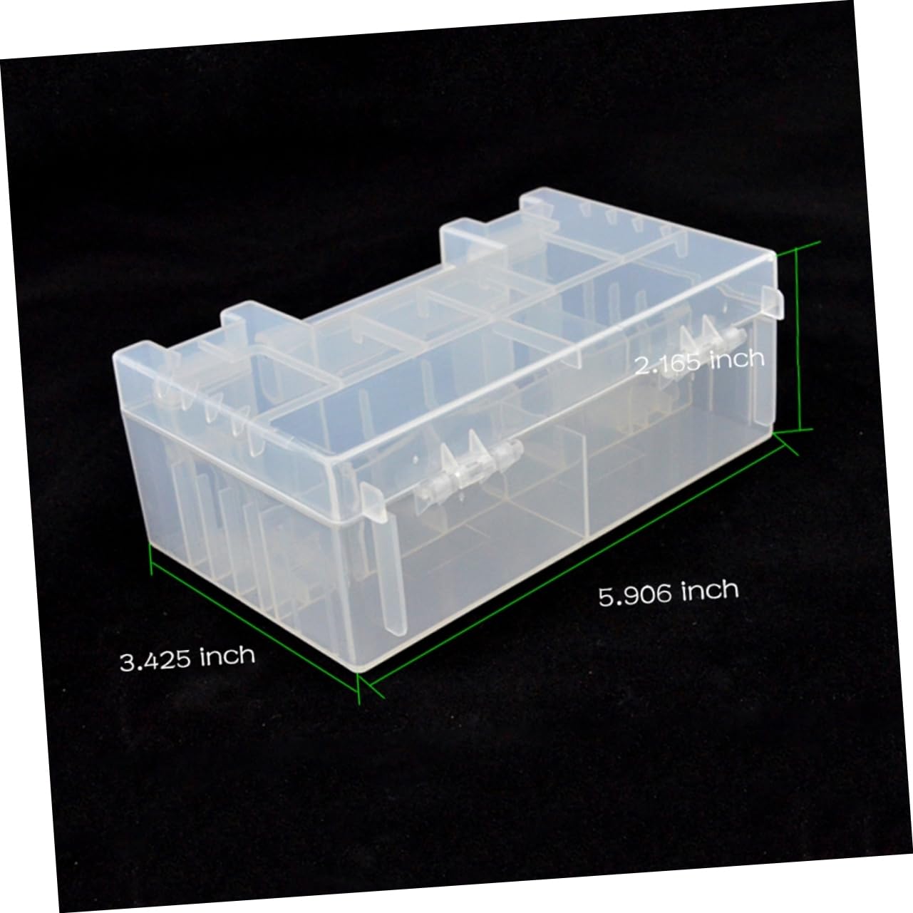 KALLORY Mini Portable Transparent Battery Organizer Storage Box for Aa AAA and Batteries Clear Case with Compartmentalized Design for Easy Access and Organization