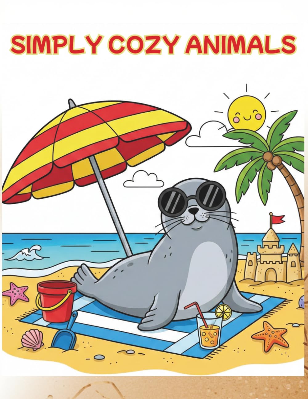 Simply Cozy Animals: A Cozy Animal Coloring Book for Adults: 50 Stress-Relieving, Bold & Easy Illustrations for Relaxation and Mindfulness