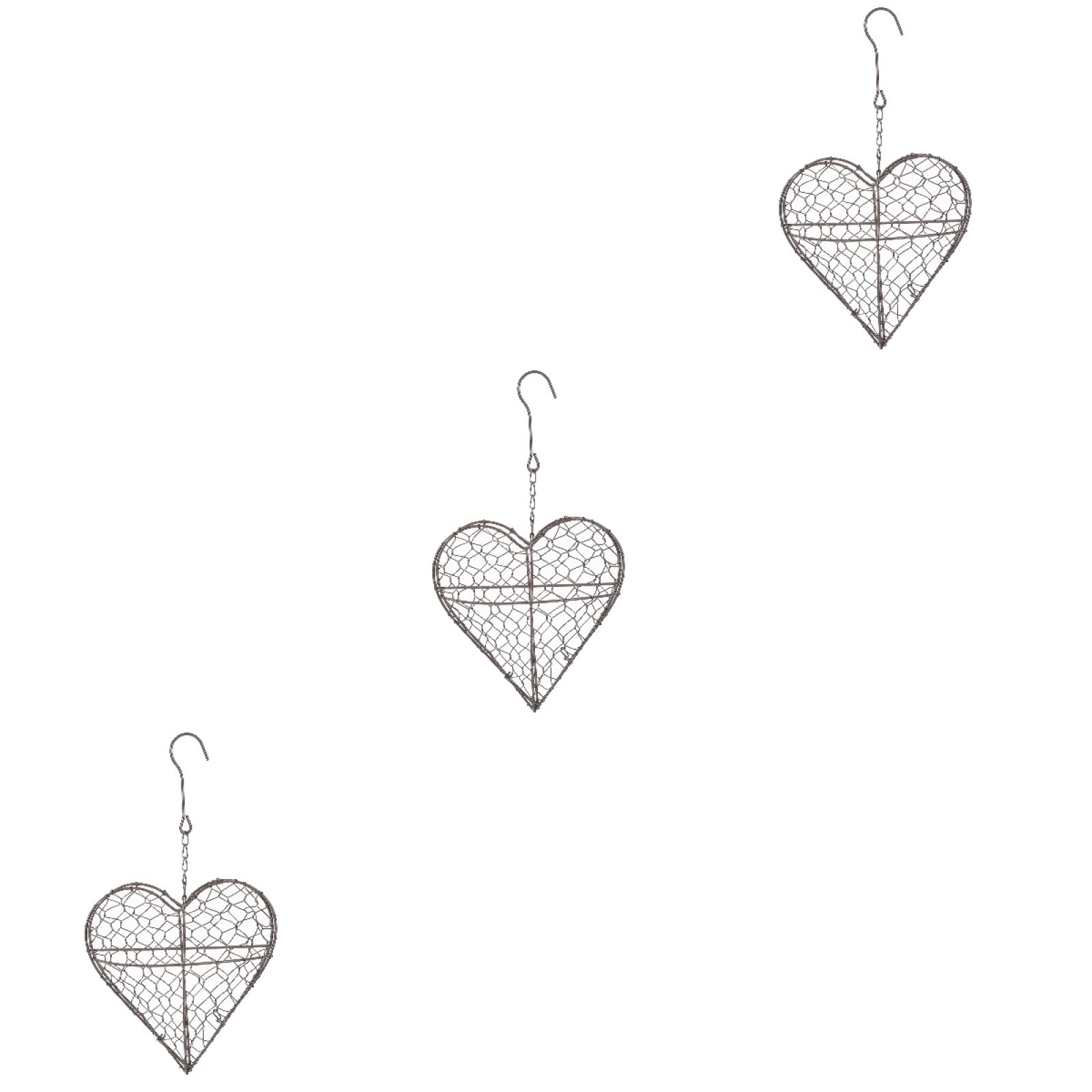 Lot De 3 Pots De Fleurs Suspendus en Métal Paniers Muraux en Fer Robuste