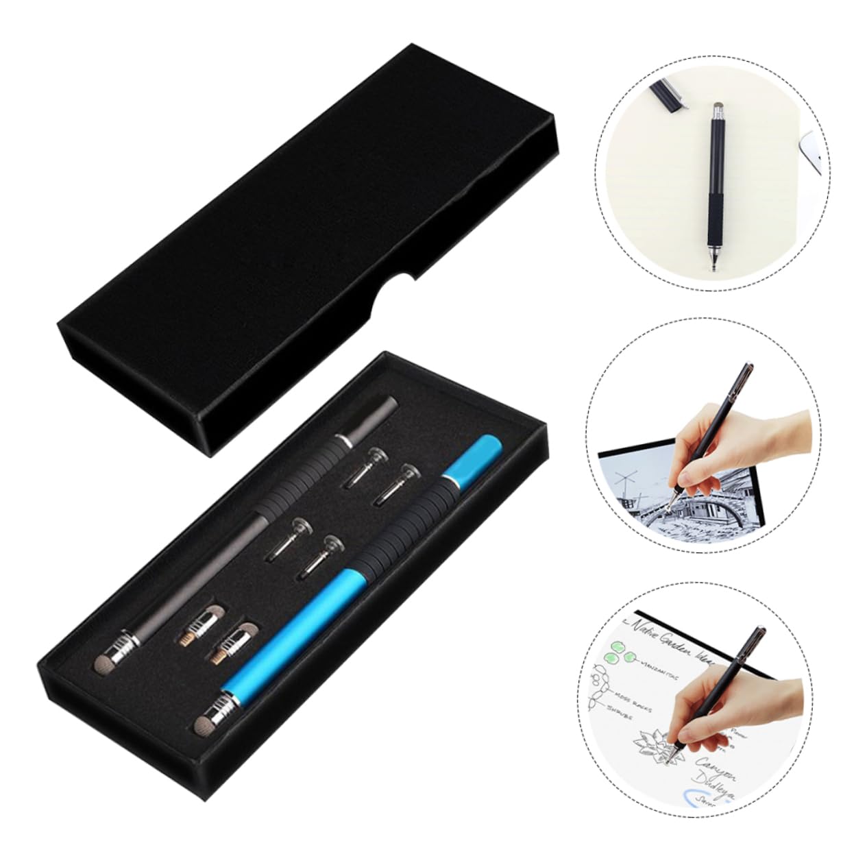 Housoutil 3 Set Penna Di Tocco Universale Stilo Schermo Stilo Touch Screen Penna Stilo Multi-Funzionale Stilo Tablet Penna Stilo Matita Stilo Penna Touch Screen In Metallo Sostituibile