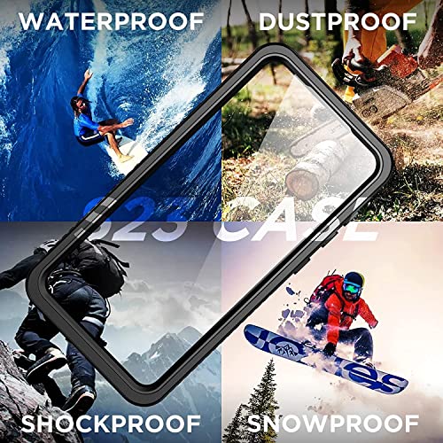 Capa à prova d'água para Samsung Galaxy S23, protetor de tela integrado 360°, proteção resistente à