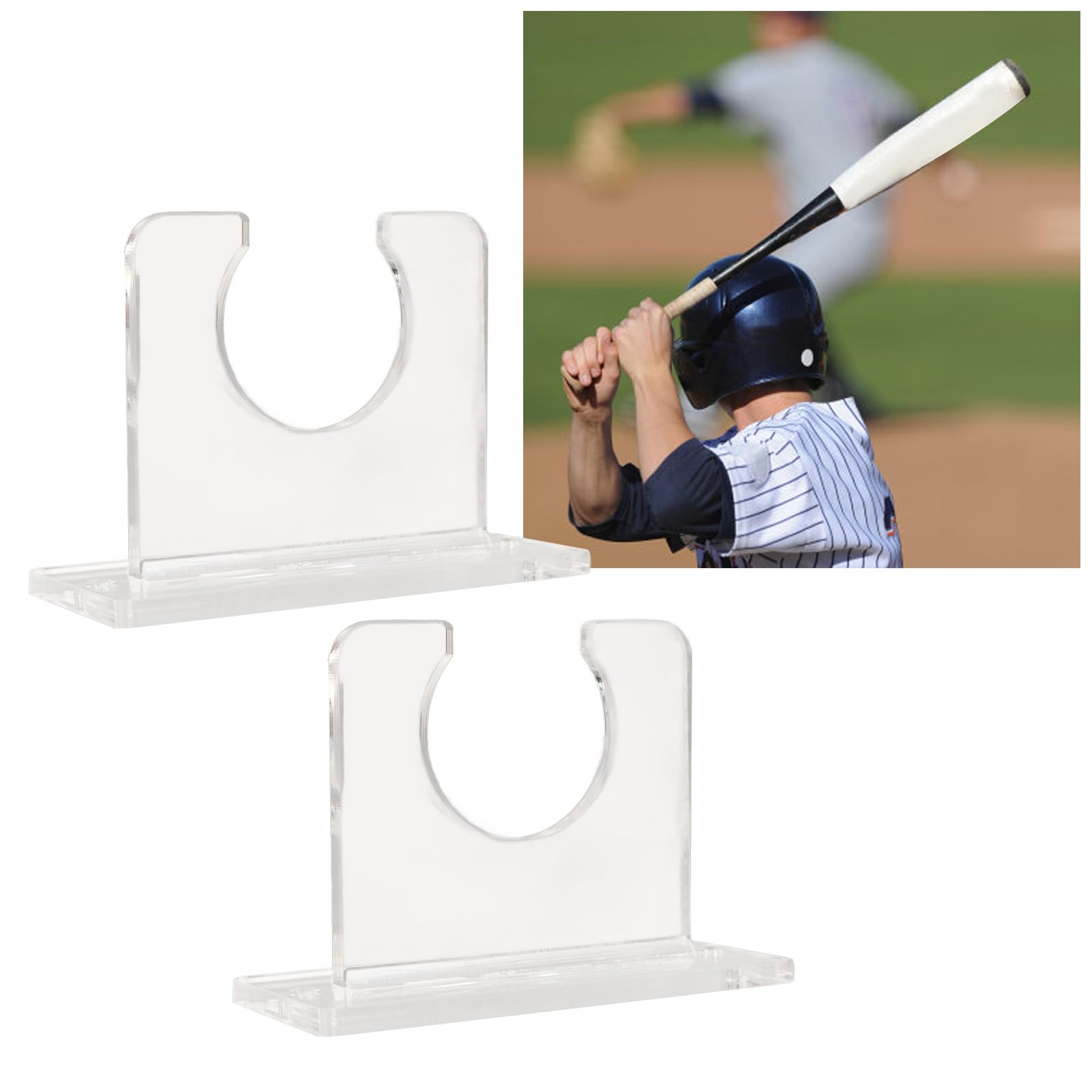 Lot De 2 Support De Batte De Baseball Pour Affichage Vertical Support Mural En Acrylique Pour Batte De Baseball Ou Softball