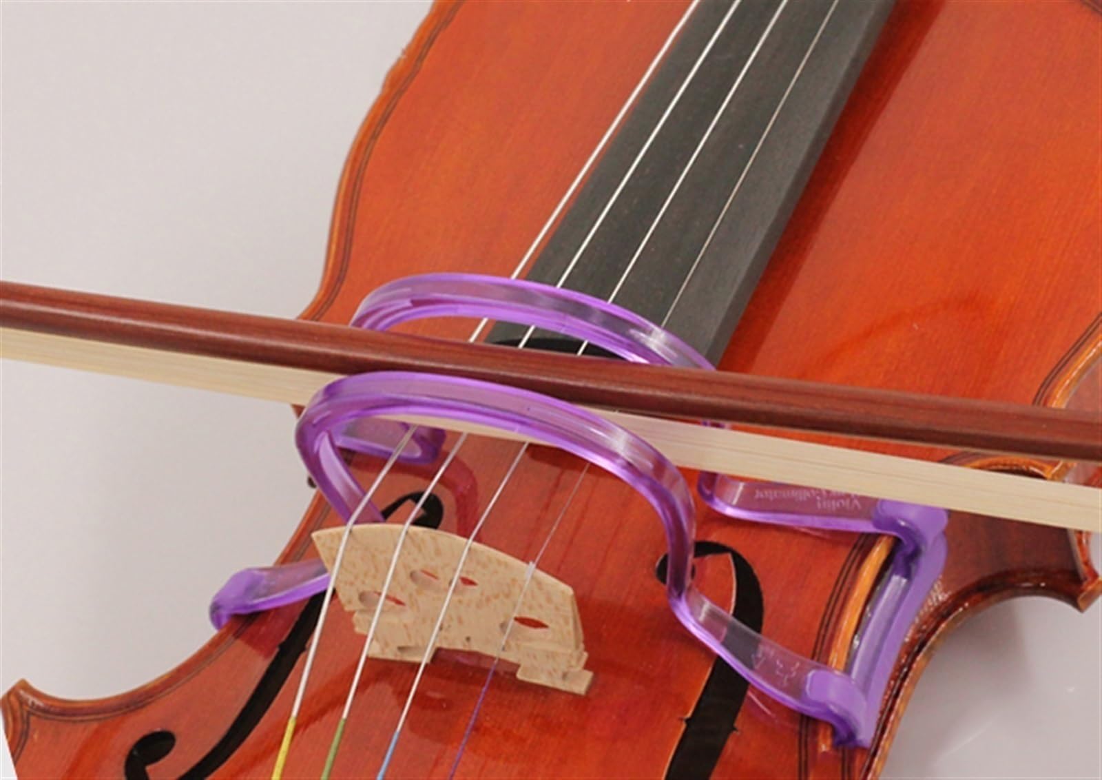 Piezas Repuesto Violín Pinza Para Arco De Violín Pinza Para Arco De Caracol Para Principiantes Corrector De Entrenamiento De Forma De Mano(Purple-B)