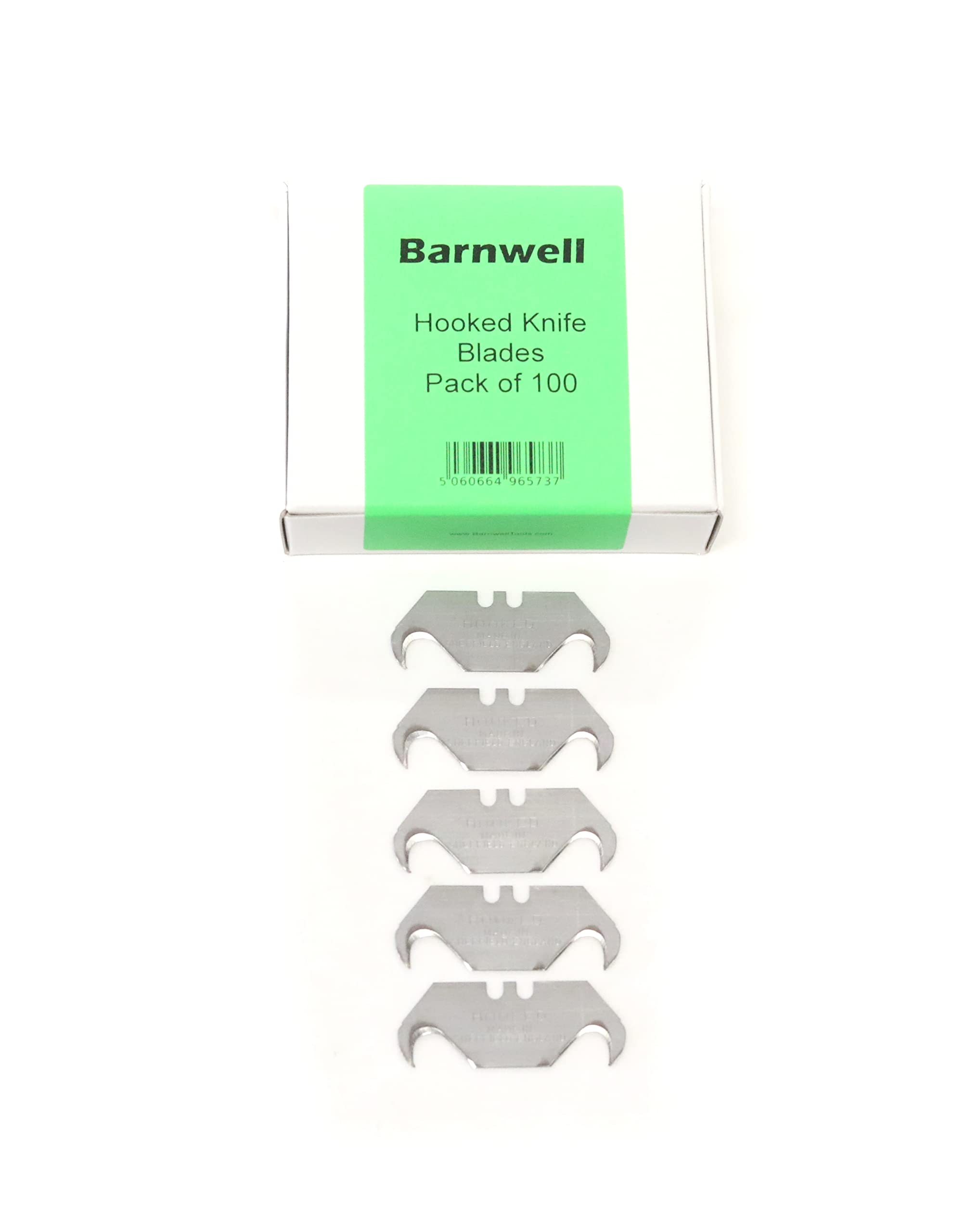 BarnwellPack of 100 Hooked Utility Trimming Knife Blades for Vinyl Plastic Dolphin Knives