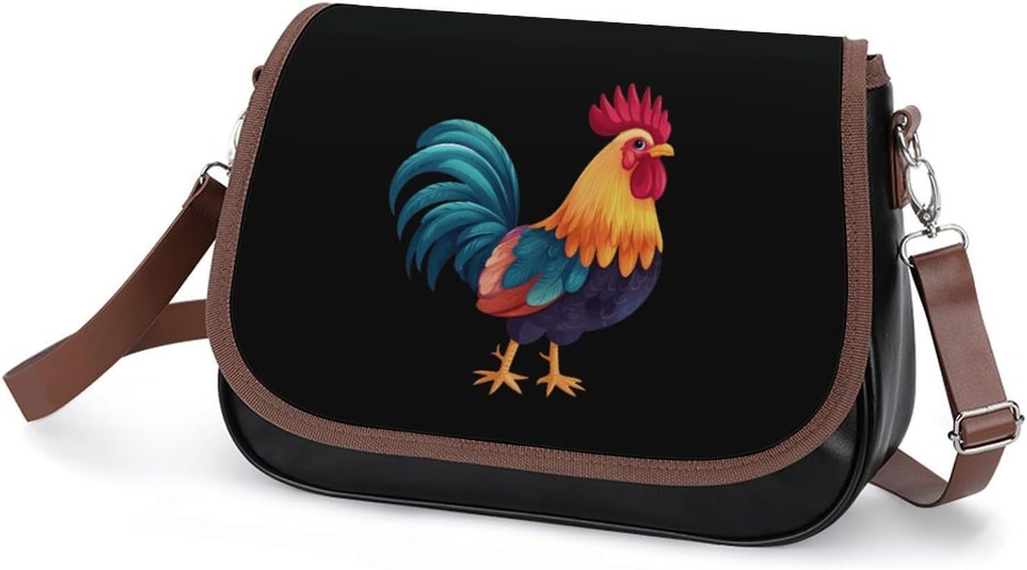 Rooster Kitchen Women's Crossbody Bags Leather Messenger Handbag Small Shoulder Bag Purse