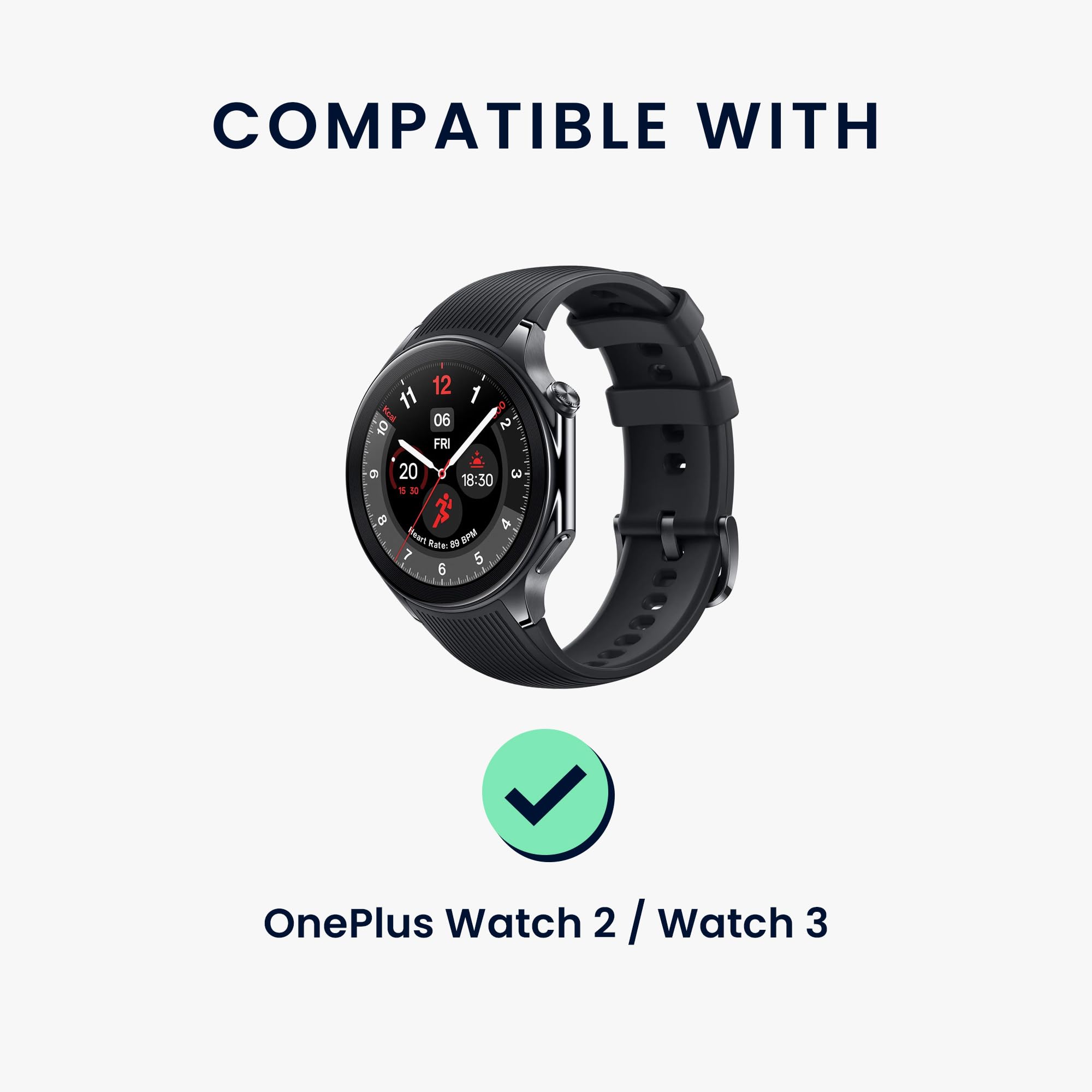 kwmobile Kabel do ładowania USB kompatybilny z OnePlus Watch 2 / Watch 3, kabel do ładowania smartwatcha, matowy biały