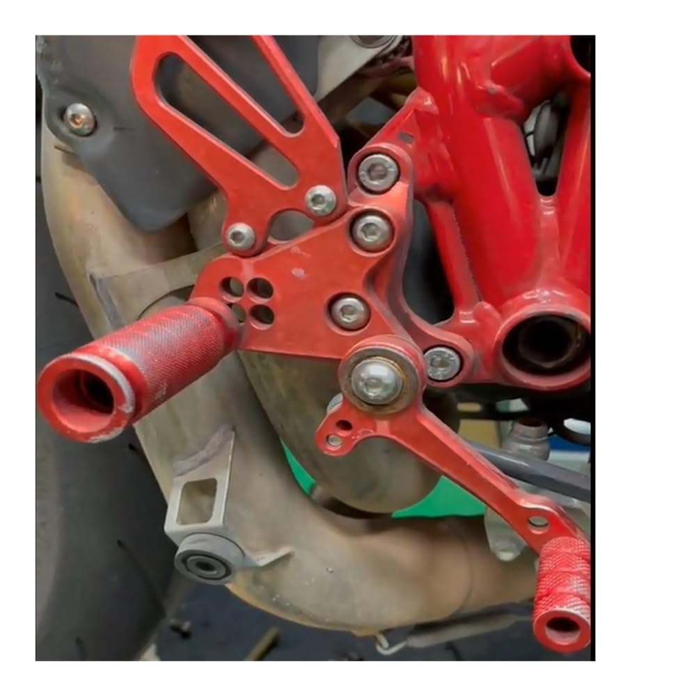 Para D&ucati 1098 1098S 1198 848 EVO Estriberas Traseras Invertidas Palanca Cambios GP Reposapiés Ajustable Para Motocicleta Juego Trasero Estriberas