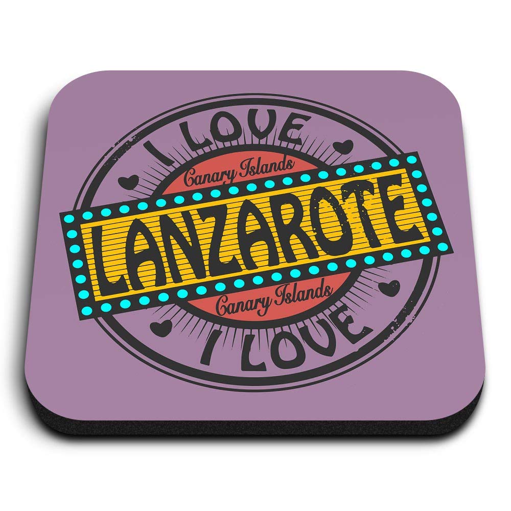 1 x Square MDF Fridge Magnet - Lanzarote Canary Islands Travel 10560