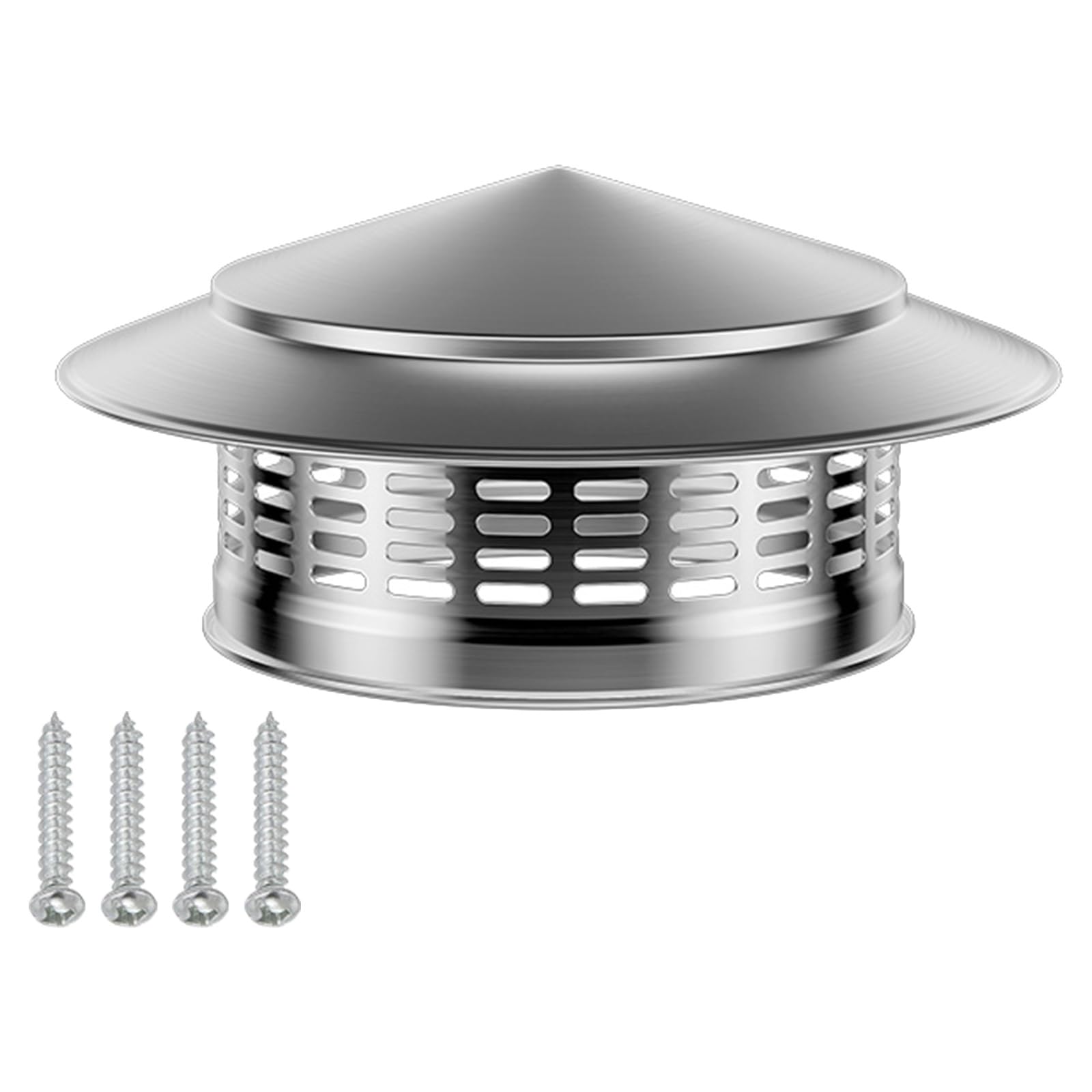 KGLHJDY Stainless Steel Chimney Cap Windproof Roof Chimney Cowl Rain Cover for Fireplace Flue Furnace Exterior Stove Vent 75-300mm(200mm/7.87in)
