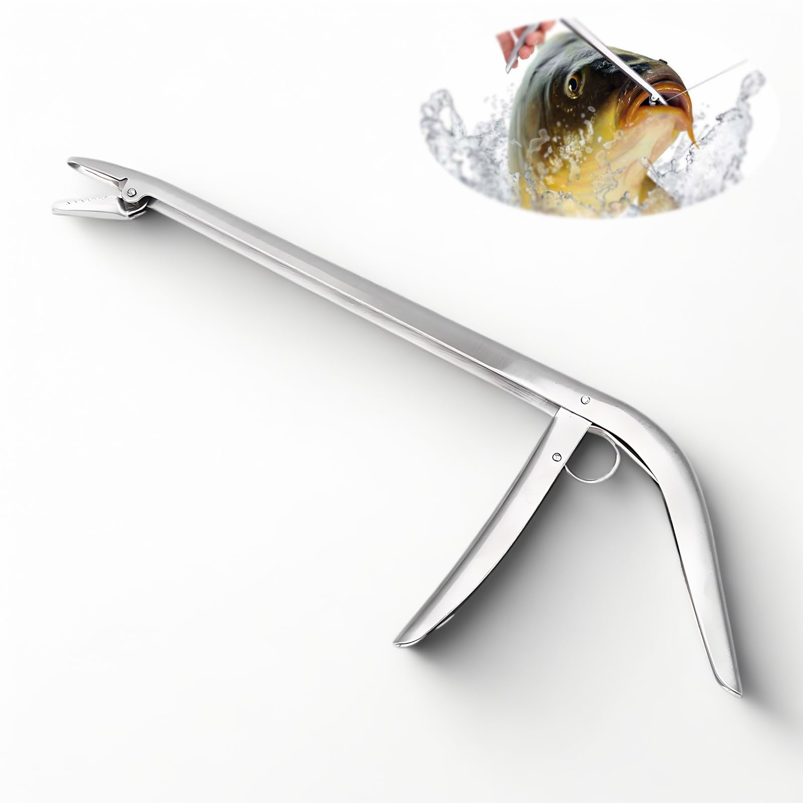 Fishing Hook Remover Tool, Spring-Loaded Stainless Steel Hook Extractor with Non-Slip Grip for Catch and Release, Essential Angling Gear for Bass Trout Panfish : Sports & Outdoors