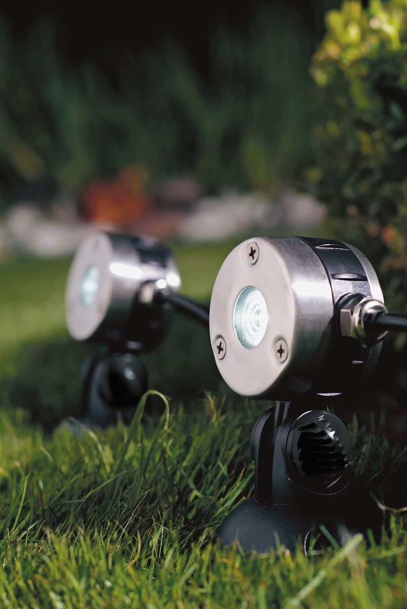 Oase 50512 LunAqua Mini LED - 3 kleine Außenlichter zur Unterwasserbeleuchtung und Gartenbeleuchtung mit neutralweißen Lichtakzenten energiesparend für Gartenteich, Fischteich, Pool, Außenbereich