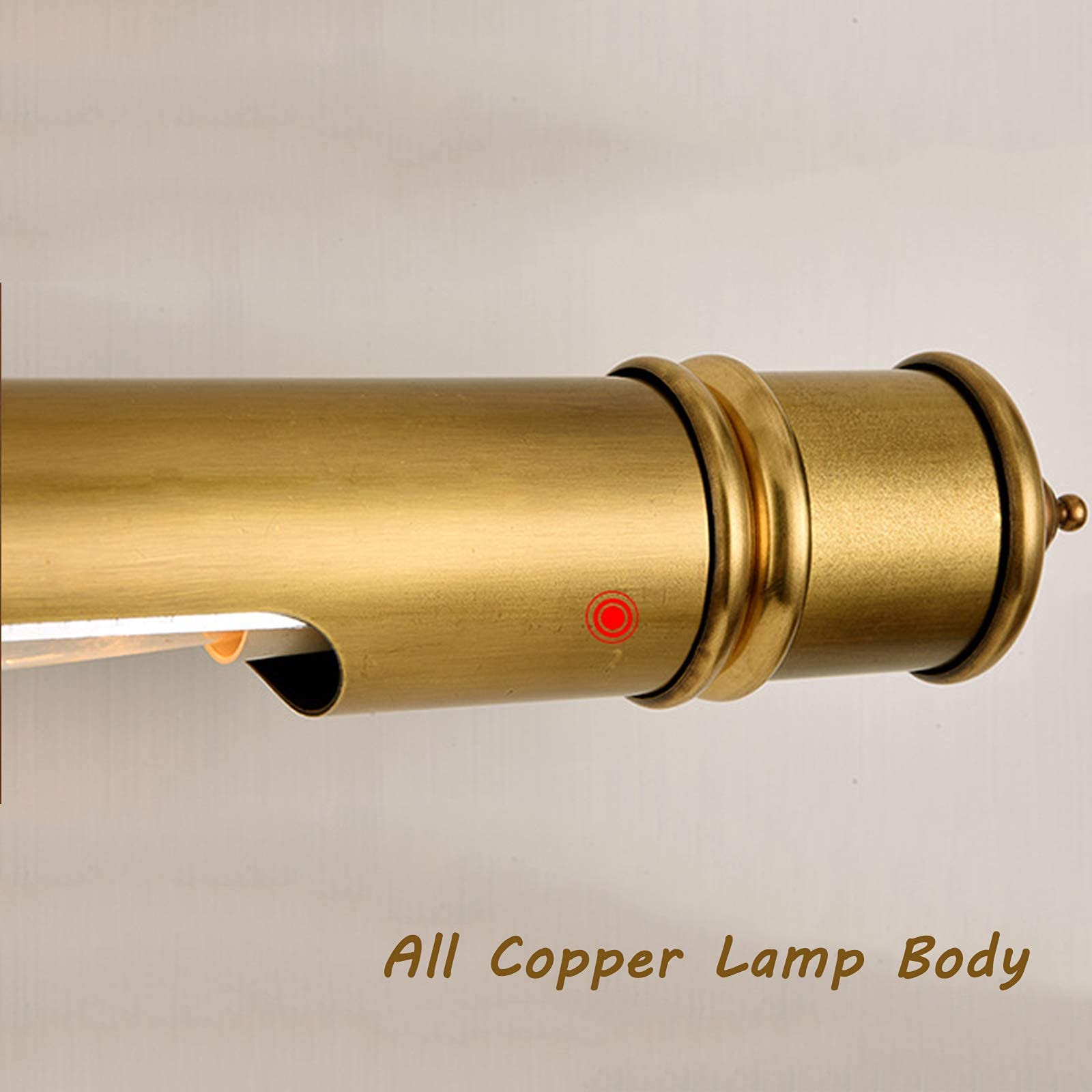 Lampki pod lustro łazienkowe Mosiężne, zabytkowe lustro Przednie światło z obrotową głowicą lampy 3 temperatury barwowe Retro kinkiet Wanna toaletowa Antyczne oświetlenie szafki z lustrem dla