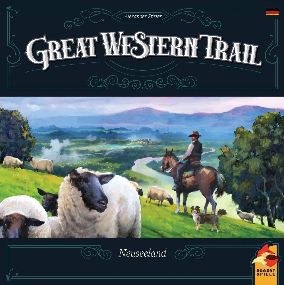 Eggertspiele, Great Western Trail – Nueva Zelanda, Juego de Estrategia, 1-4 Jugadores, a Partir de 12 años, 75-150 Minutos, alemán