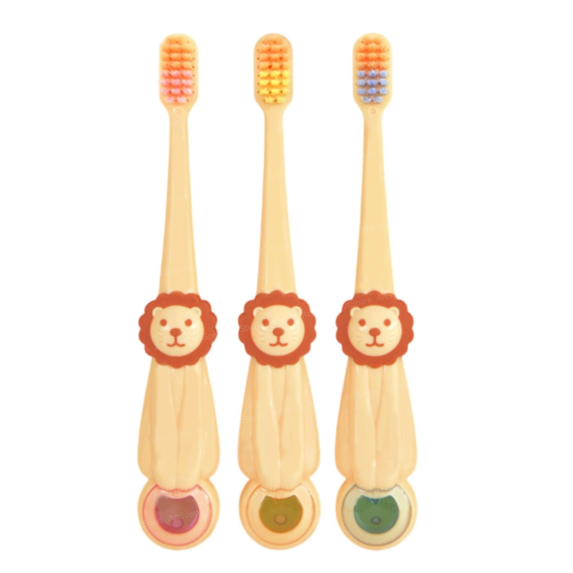 ArtSpark Toothbrush for Kids – Animal Design Soft Tooth Brush, Manual Toothbrush for Kids, Extra Microfiber PBT Soft Bristles Toothbrush for 3-6 Years old Children - Multicolor (3)-image-29