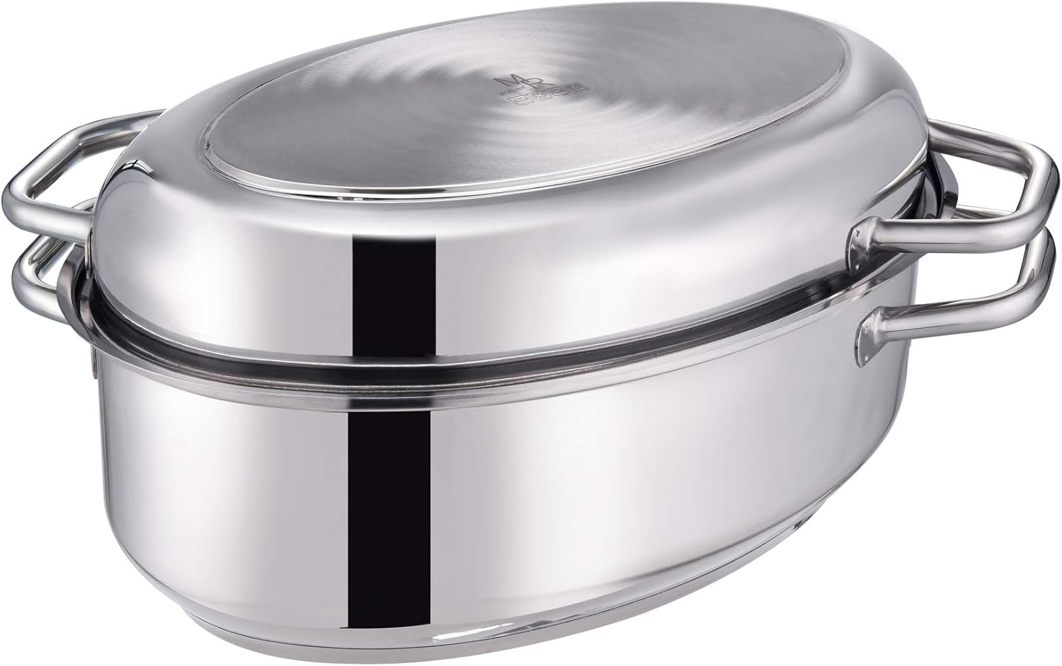 15 inch Roasting Pan with Lid and Rack,18/10 Stainless