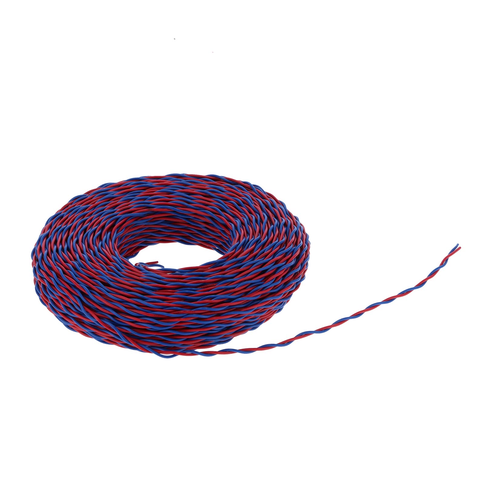 Oumefar Cable Aislado de 28 Núcleos, Revestimiento de PVC Rojo y Azul para Electrodomésticos, Conductor Eléctrico Flexible AC300V de 100m