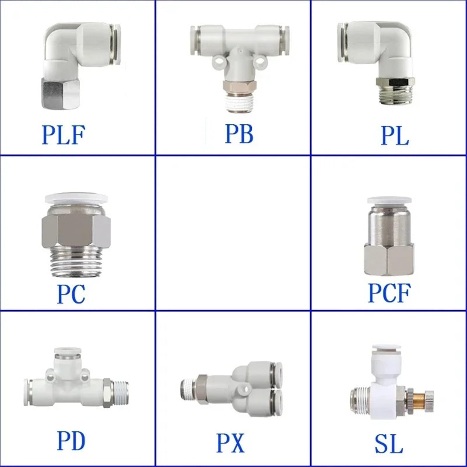 Raccordi pneumatici a sgancio rapido per tubo PH 4/6/8/10/12 mm filettatura 1/8 1/4 3/8 1/2 tubo 1 pezzo (4-02)